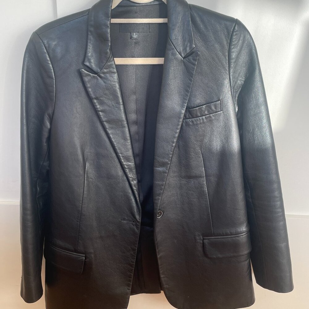 Nili Lotan 100% Lambskin Leather Blazer